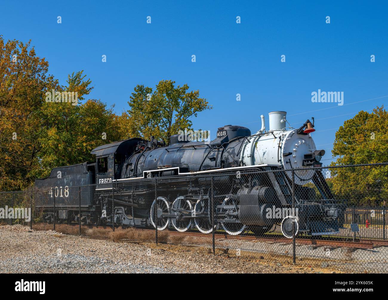 Dampflokomotive bei Sloss Furnaces National Historic Landmark, Birmingham, Alabama, USA Stockfoto