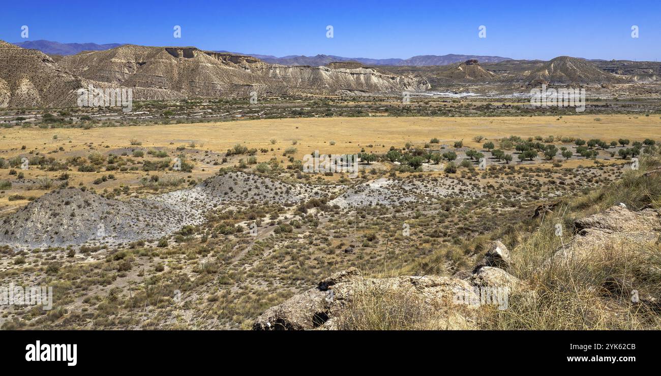 Tabernas Wüste Naturreservat, Sonderschutzgebiet, Heißes Wüstenklima, Tabernas, Almeria, Andalusien, Spanien, Europa Stockfoto