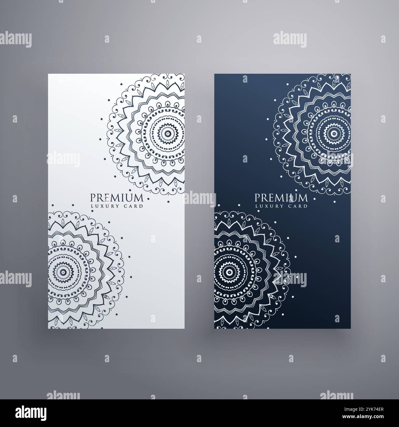 Premium Set von Mandala card Designs Stock Vektor