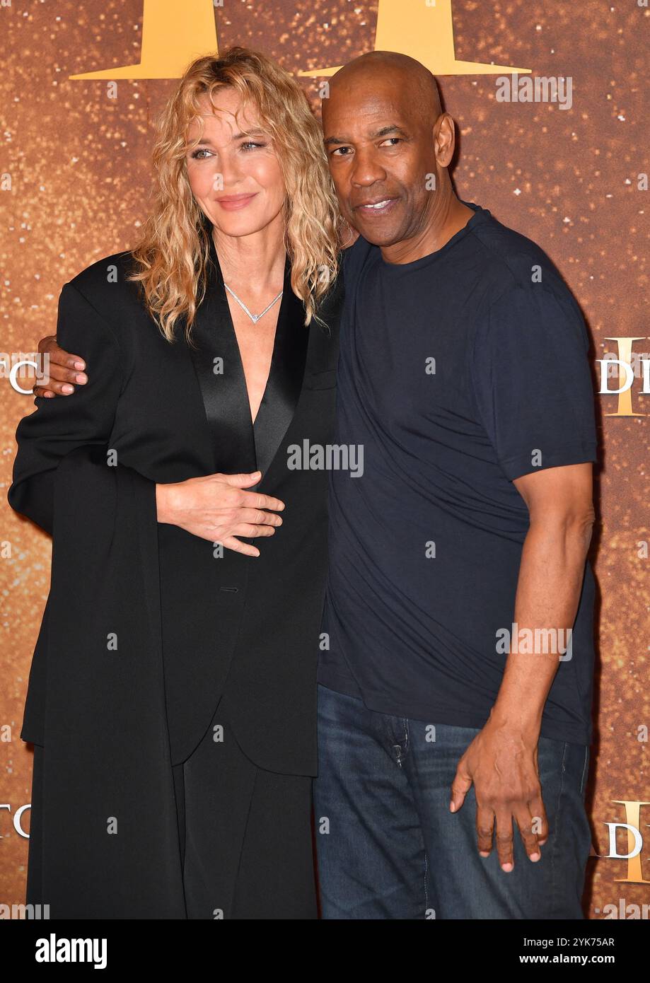 Connie Nielsen und Denzel Washington nehmen am 10. November 2024 an der Premiere von Gladiator II im Pathe Palace Teil Stockfoto