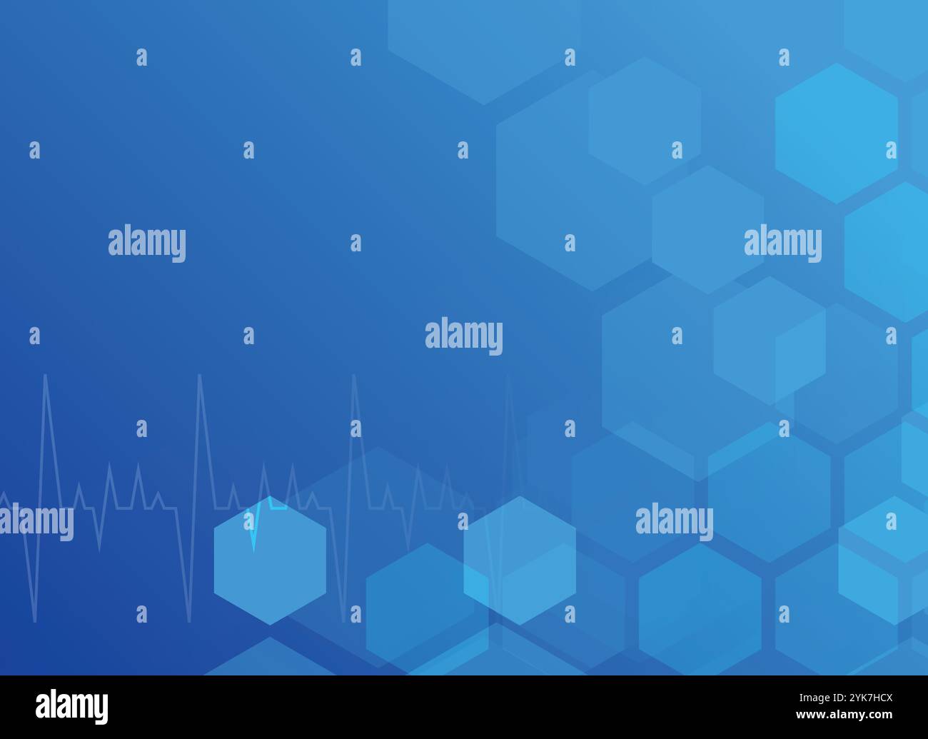 Stilvoller blauer medizinischen Hintergrund mit hexagonalen Muster Stock Vektor