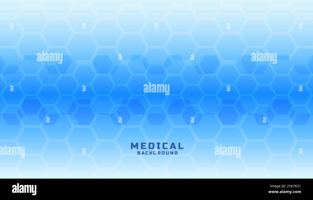 Medizinwissenschaftliches Banner im sechseckigen Muster Stock Vektor