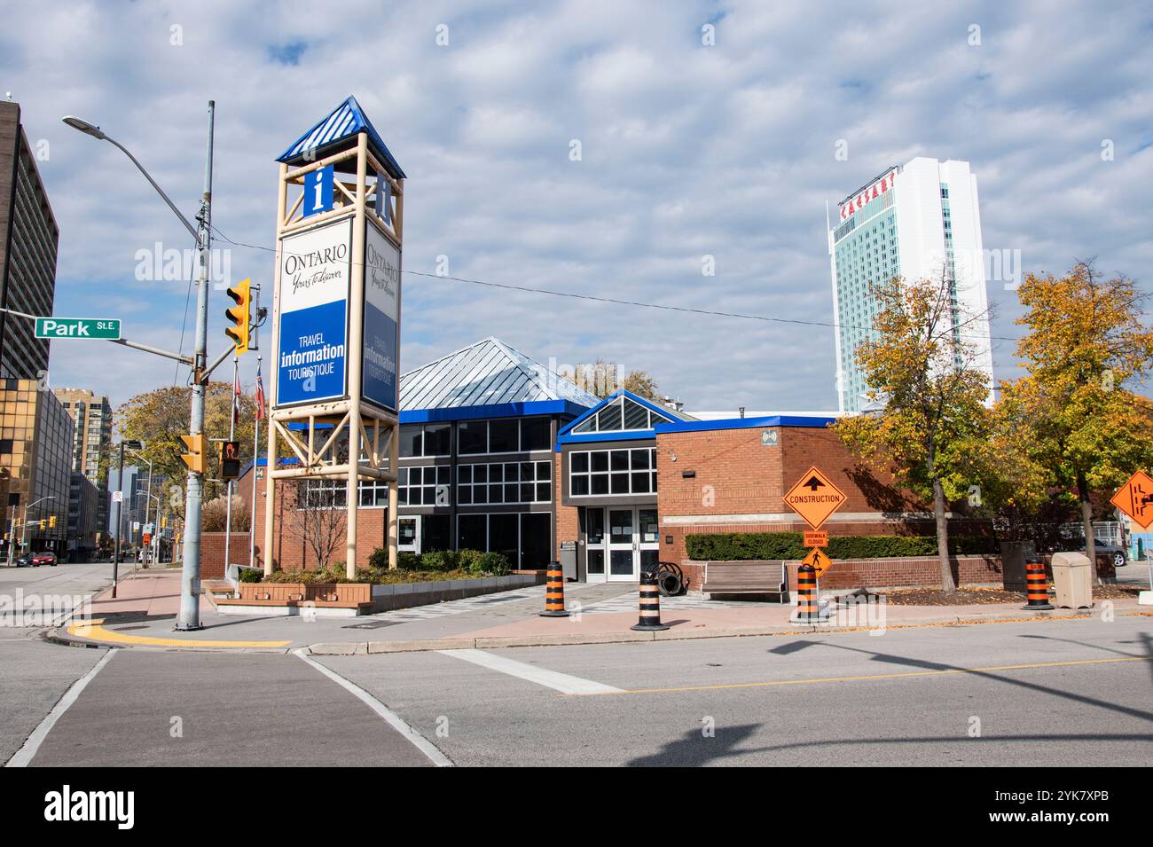 Ontario Tourist Information Center auf der Park Street East in Downtown Windsor, Ontario, Kanada Stockfoto