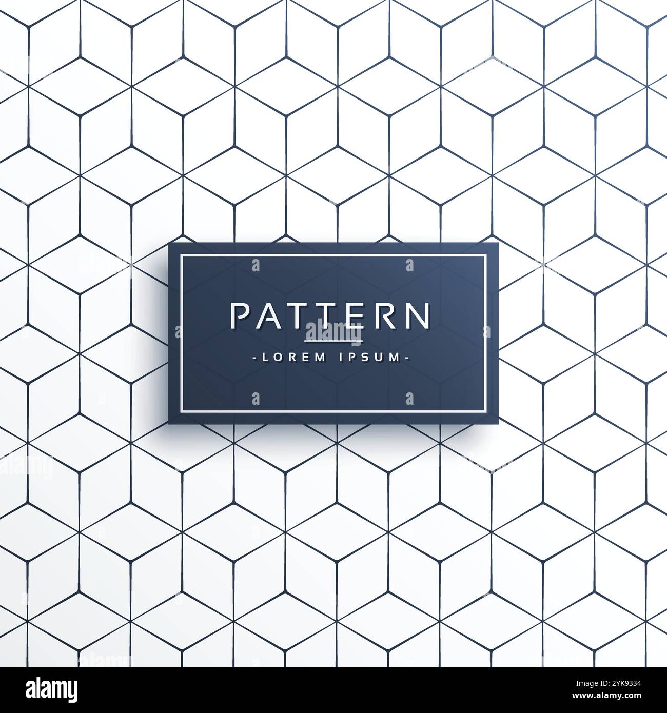 minimale geometrische Linie Muster Hintergrund in sechseckige Form Stock Vektor