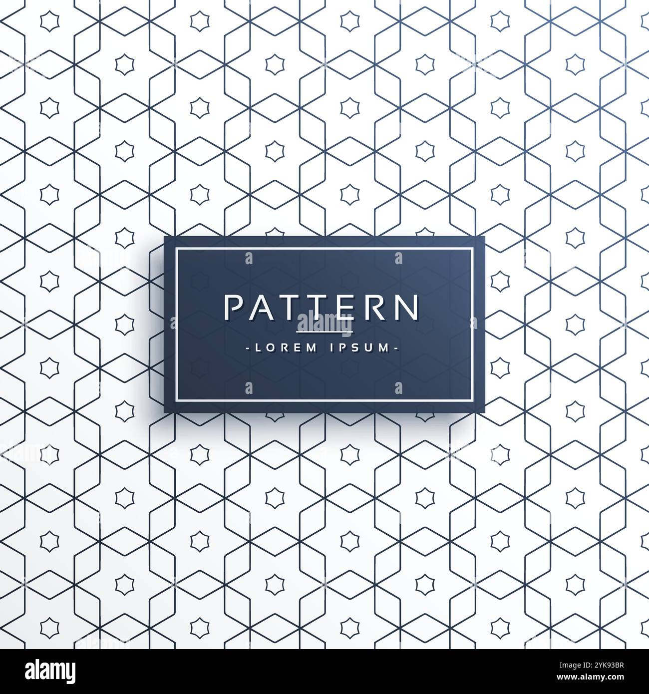 sechseckige geometrische Linie Muster Hintergrund Stock Vektor