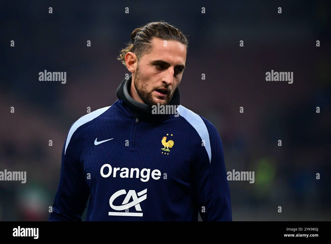 Adrien Rabiot (Olympique de Marseille) aus Frankreich während des Fußballspiels der UEFA Nations League zwischen Italien und Frankreich im San Siro Stadion in Mailand, Italien am 17. November 2024 Credit: Piero Cruciatti/Alamy Live News Stockfoto