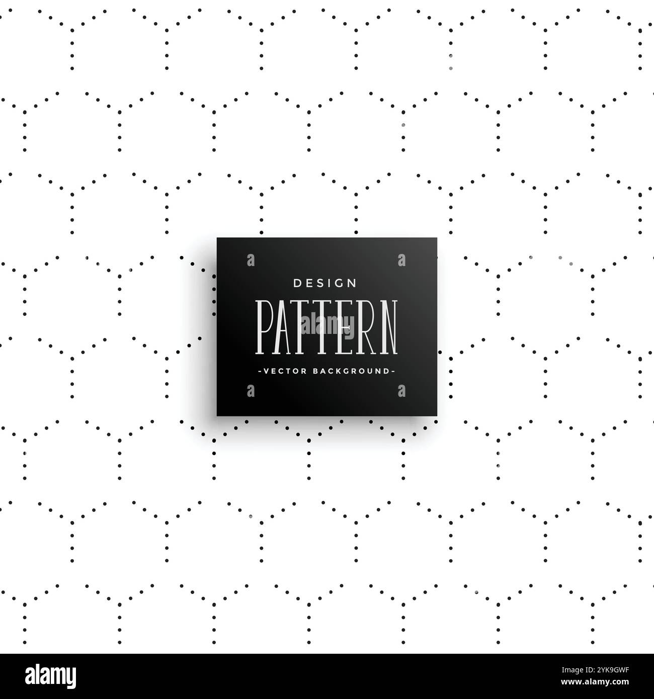 Minimale subtile sechseckige dots Muster Hintergrund Stock Vektor