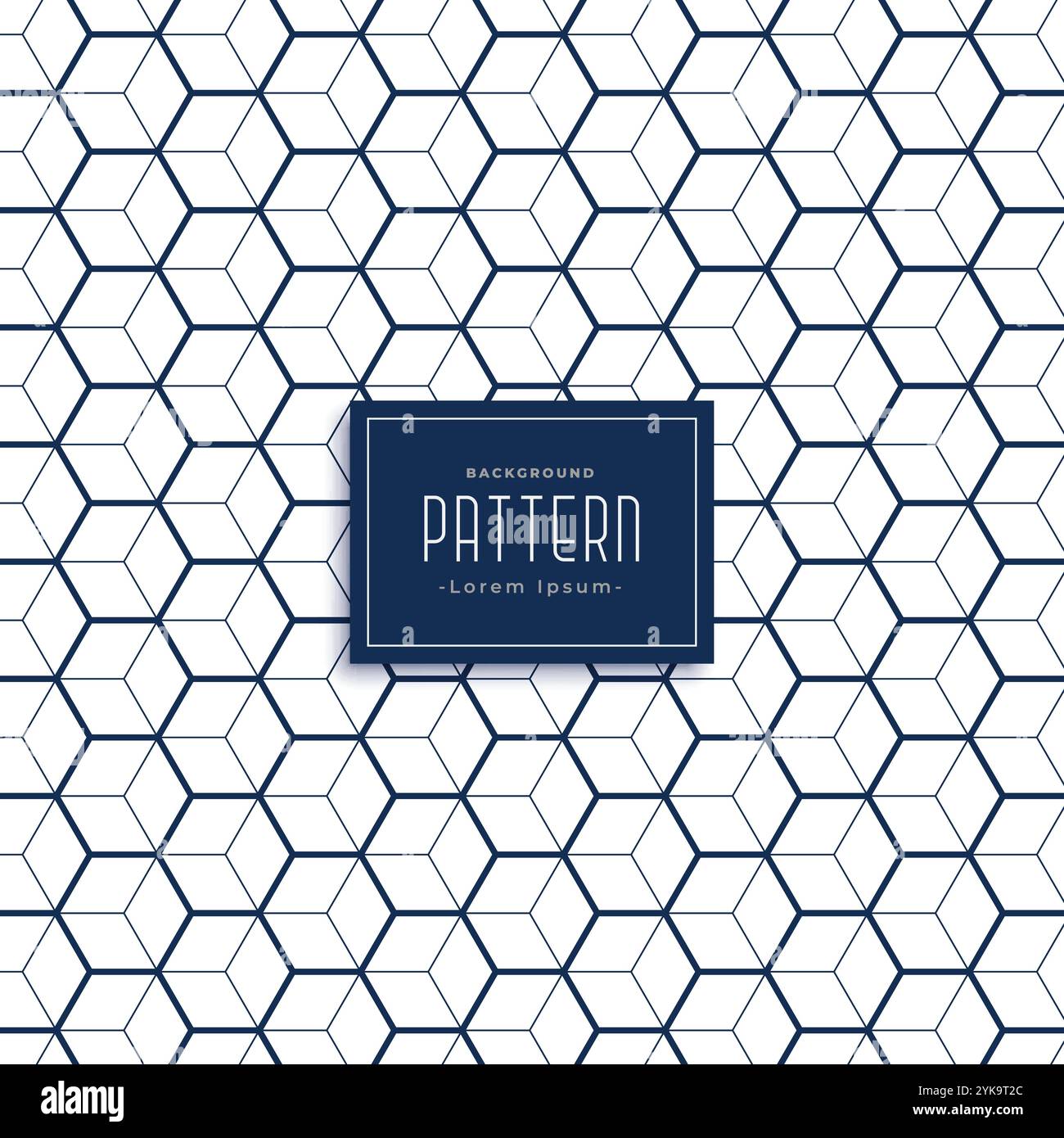 Elegante Sechskant 3d Cube style Muster Hintergrund Stock Vektor