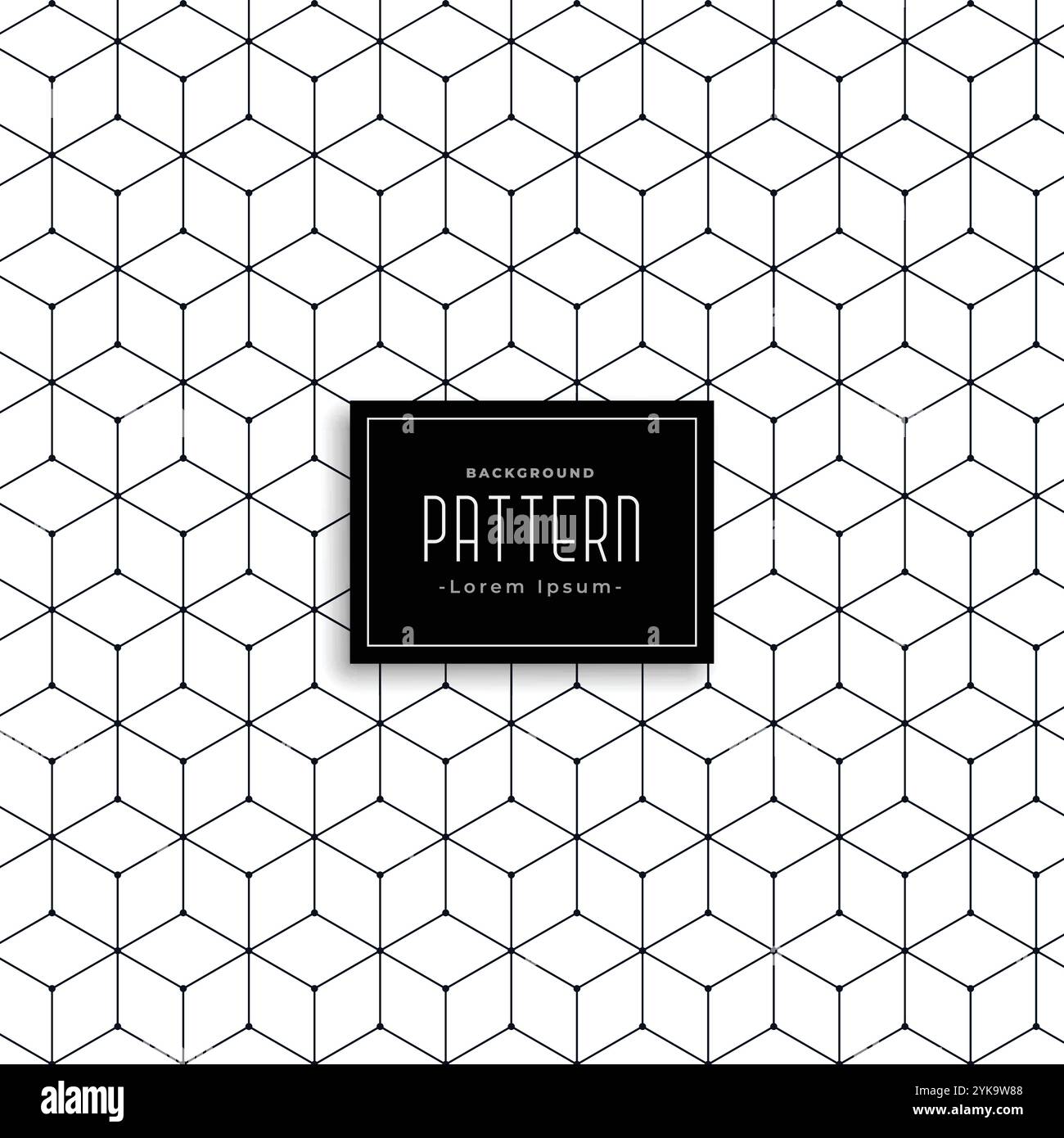 Sechseckige geometrischen Linienmuster design Stock Vektor