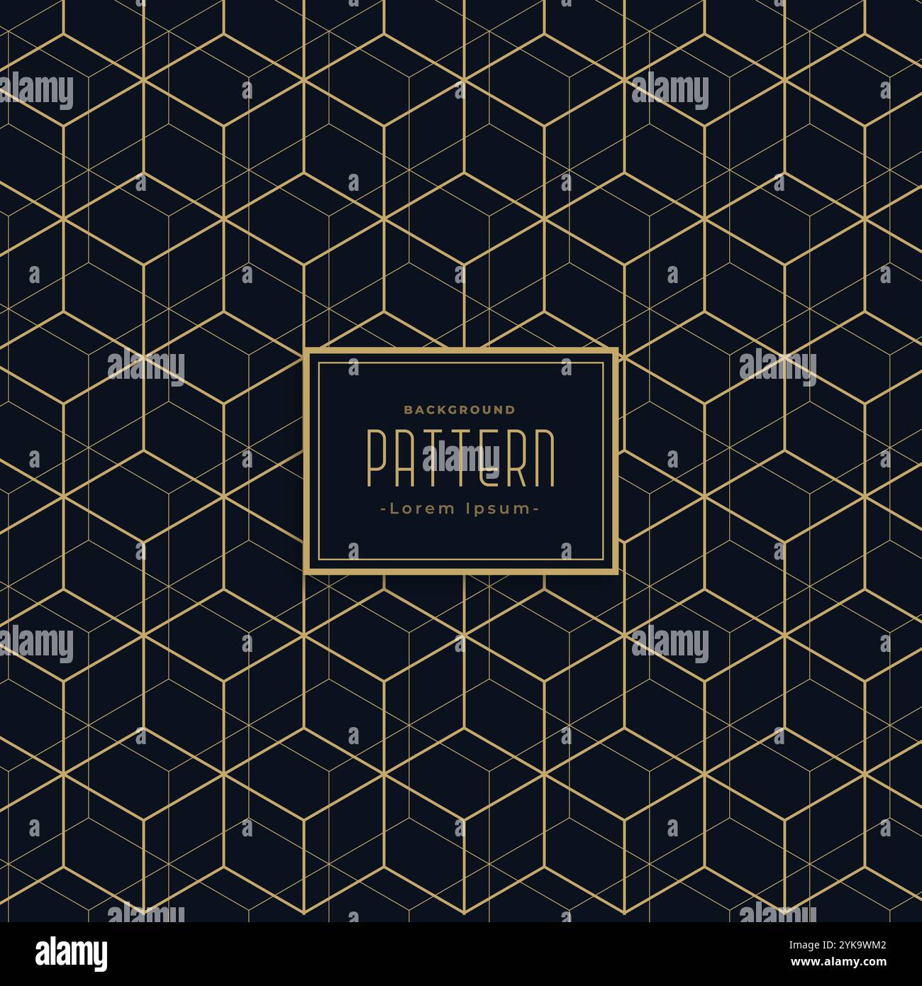 Abstrakte sechseckige Linie dunklen Hintergrund Stock Vektor