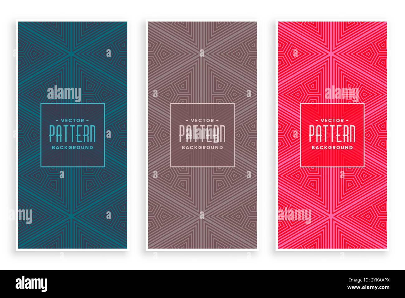 Abstrakte Dreieck Muster wiederholen, Linienstil Stock Vektor