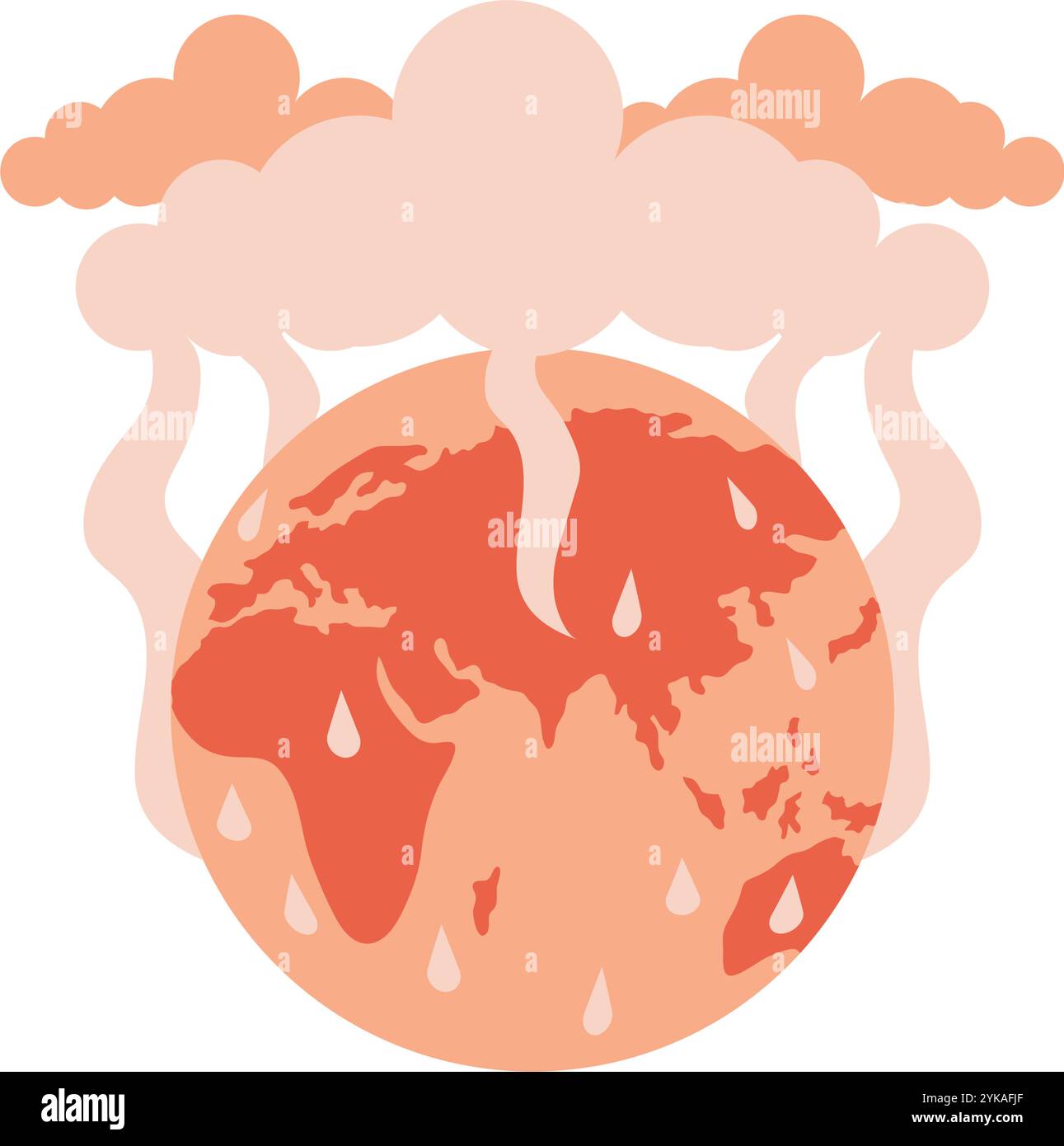 Globale Erwärmung hohe Temperaturen Stock Vektor