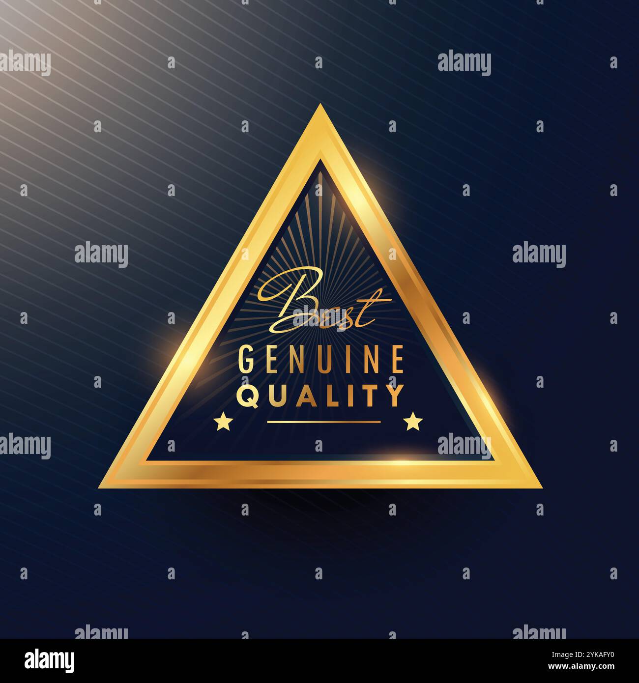 beste Qualität echten schöne goldene Abzeichen Label Stock Vektor