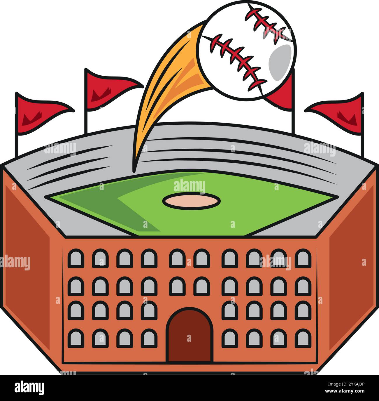 Baseball-Meisterschaftsstadion Stock Vektor