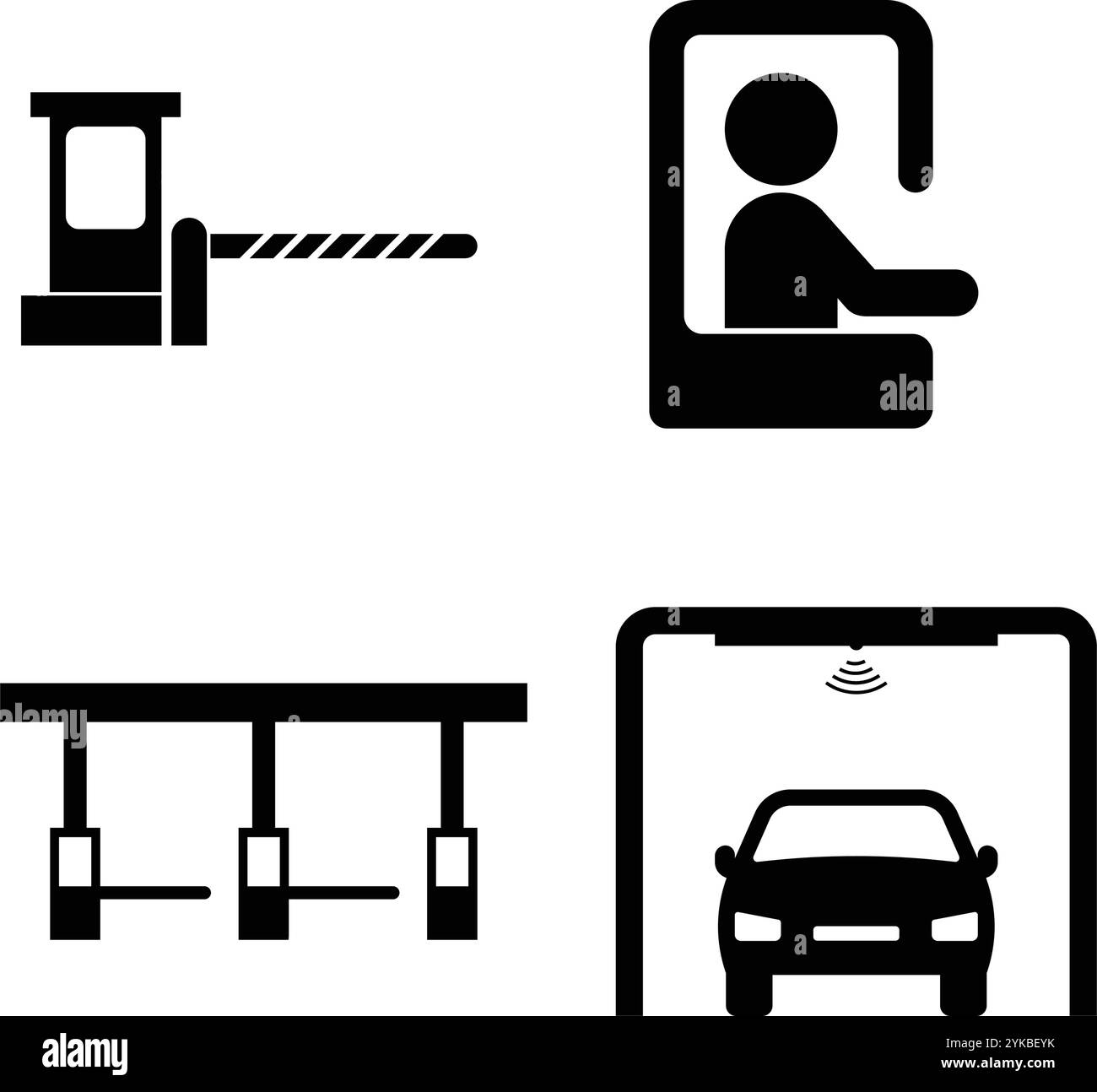 Illustration des Symbols „Mautgate“ Stock Vektor