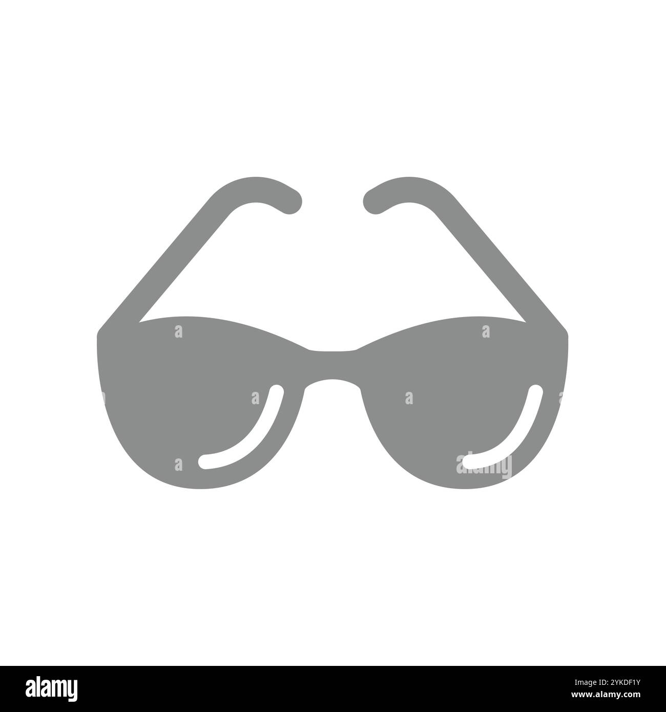 Retro-Vektor-Symbol für Damen Sonnenbrillen. Trendige Brille, schwarzes Symbol. Stock Vektor
