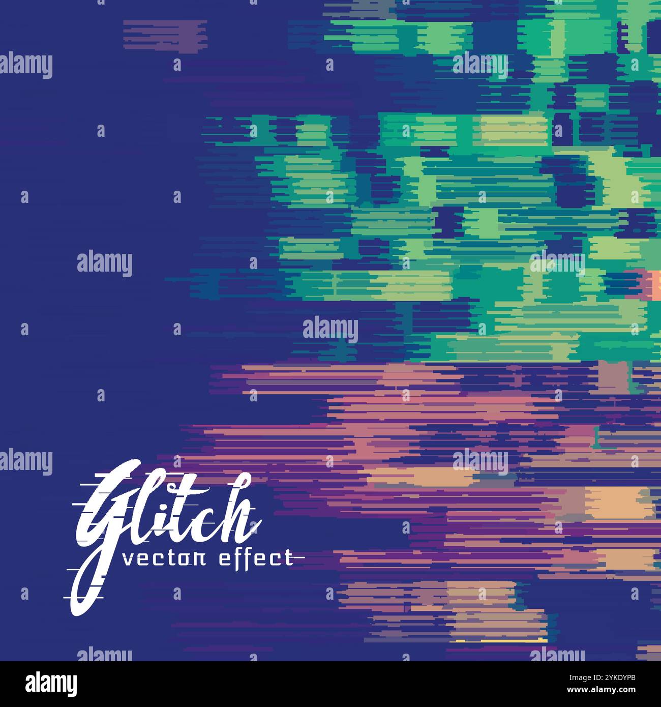 Glitch Signal Fehler Vektor Hintergrund Stock Vektor
