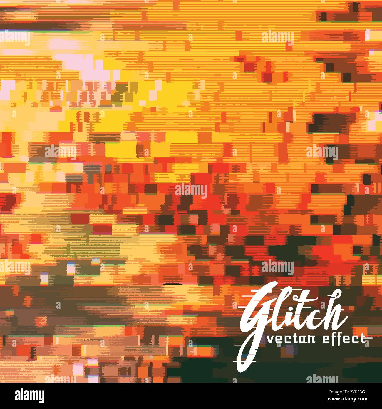 verschlüsselte Glitch Effekt Vektor Hintergrund Stock Vektor