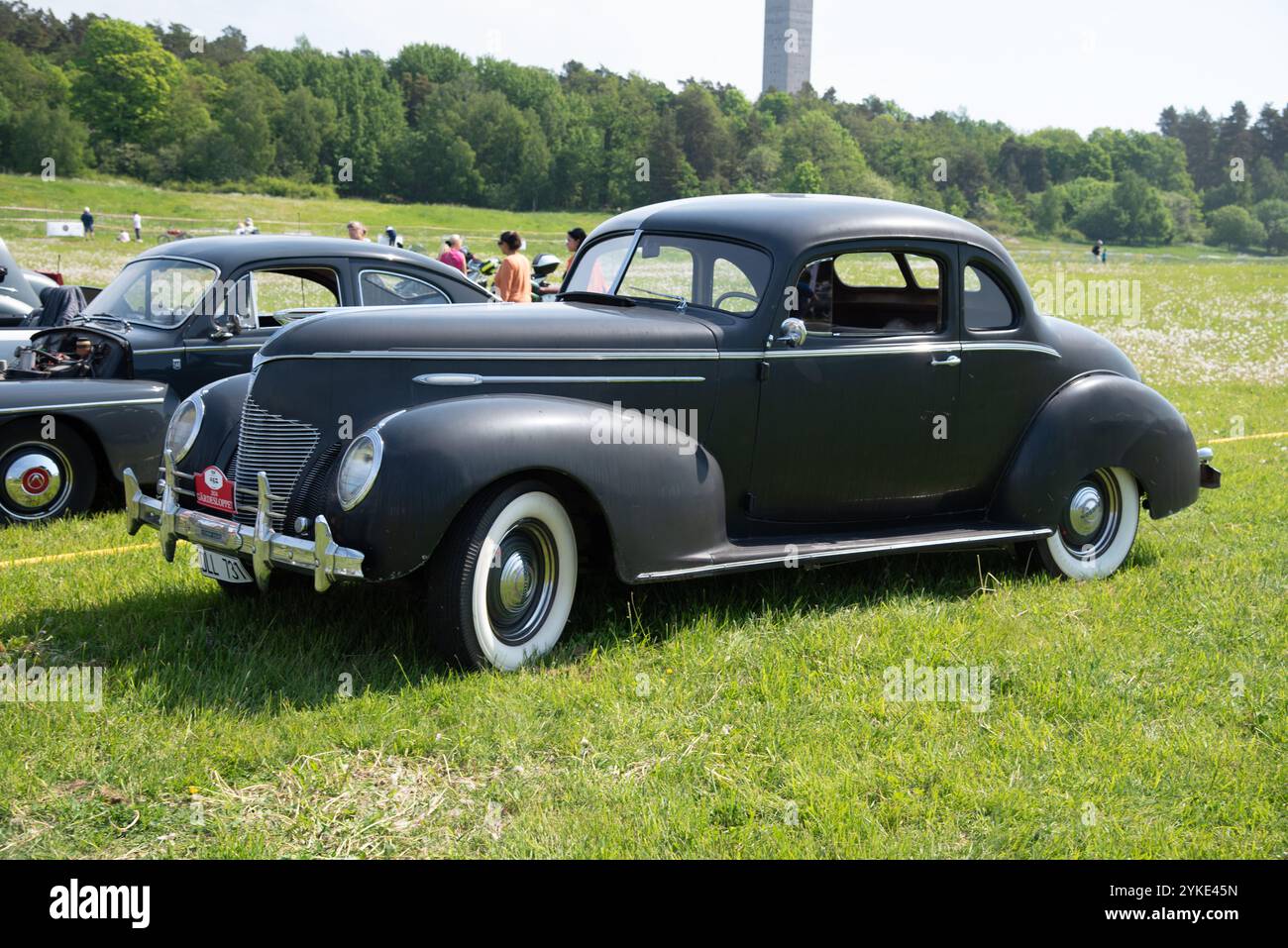 Oldtimer Trifft Gärdesloppet 2024 Stockholm Schweden Stockfoto