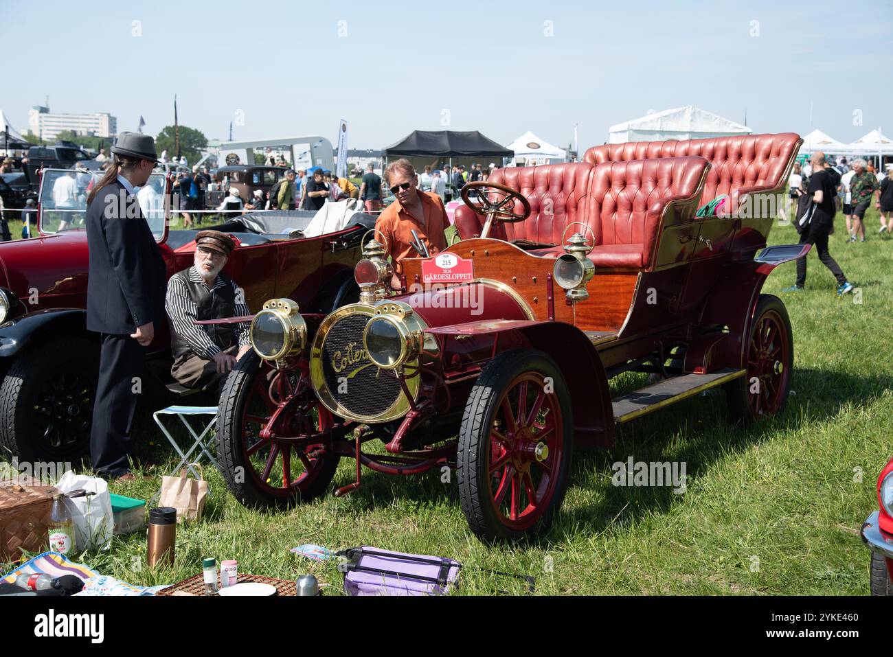 Oldtimer Trifft Gärdesloppet 2024 Stockholm Schweden Stockfoto