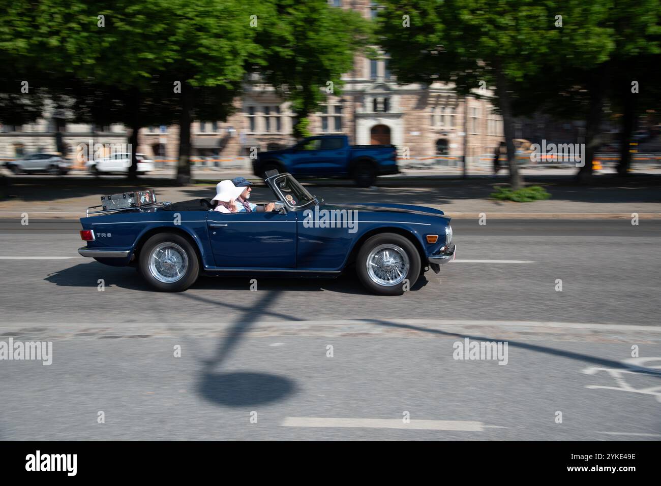 Oldtimer Trifft Gärdesloppet 2024 Stockholm Schweden Stockfoto