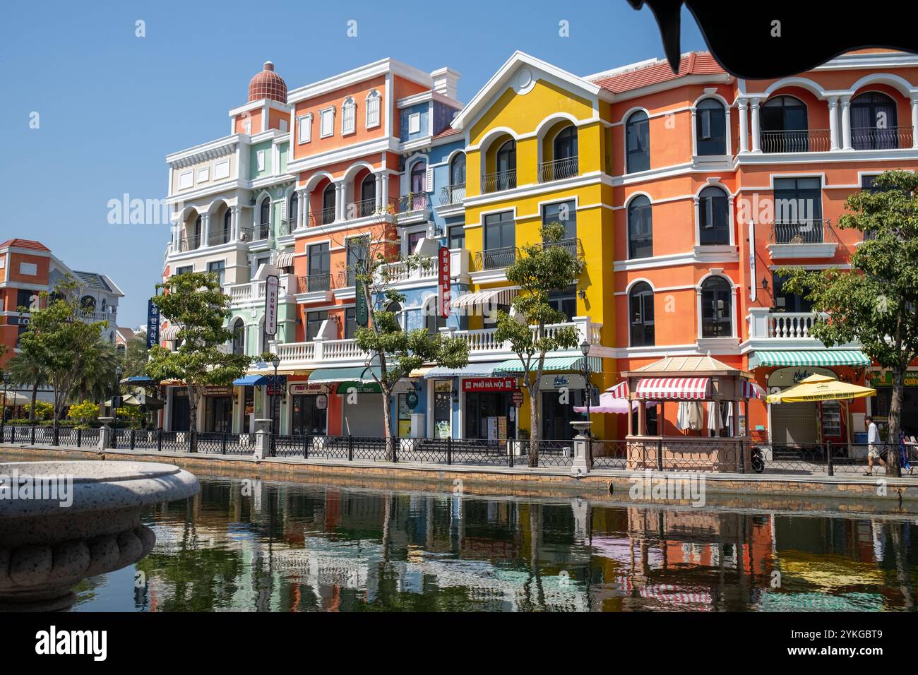 Entlang des Venice River bei Vinpearl Grand World Phu Quoc Island Vietnam Stockfoto