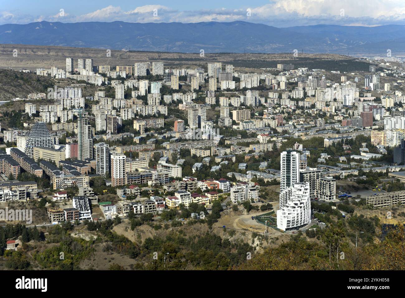 Wohnsiedlung am Stadtrand von Tiflis, Georgien, Asien Stockfoto
