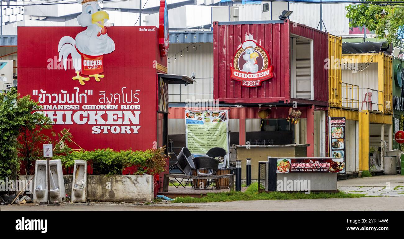 Chicken Story Thai Food Restaurant in Huai Khwang Bangkok Thailand Stockfoto