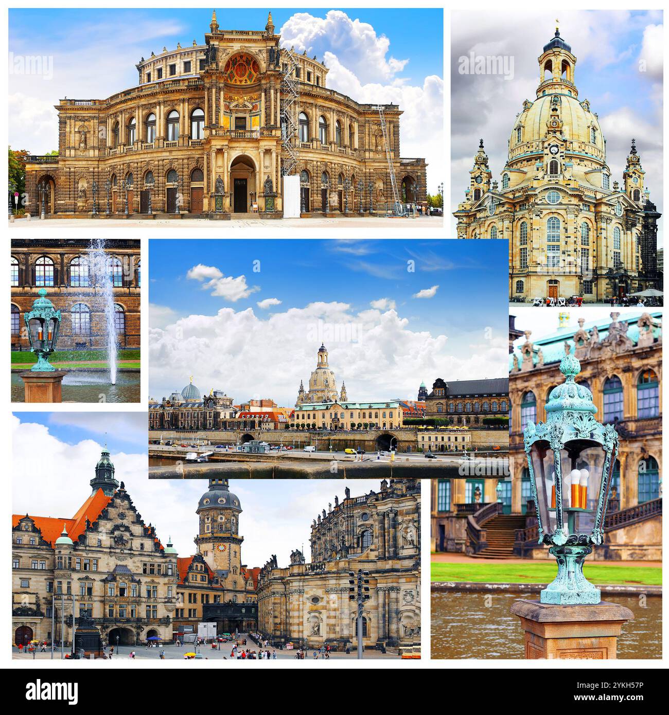 Collage von schönen Dresden.Saxony. Deutschland Stockfoto