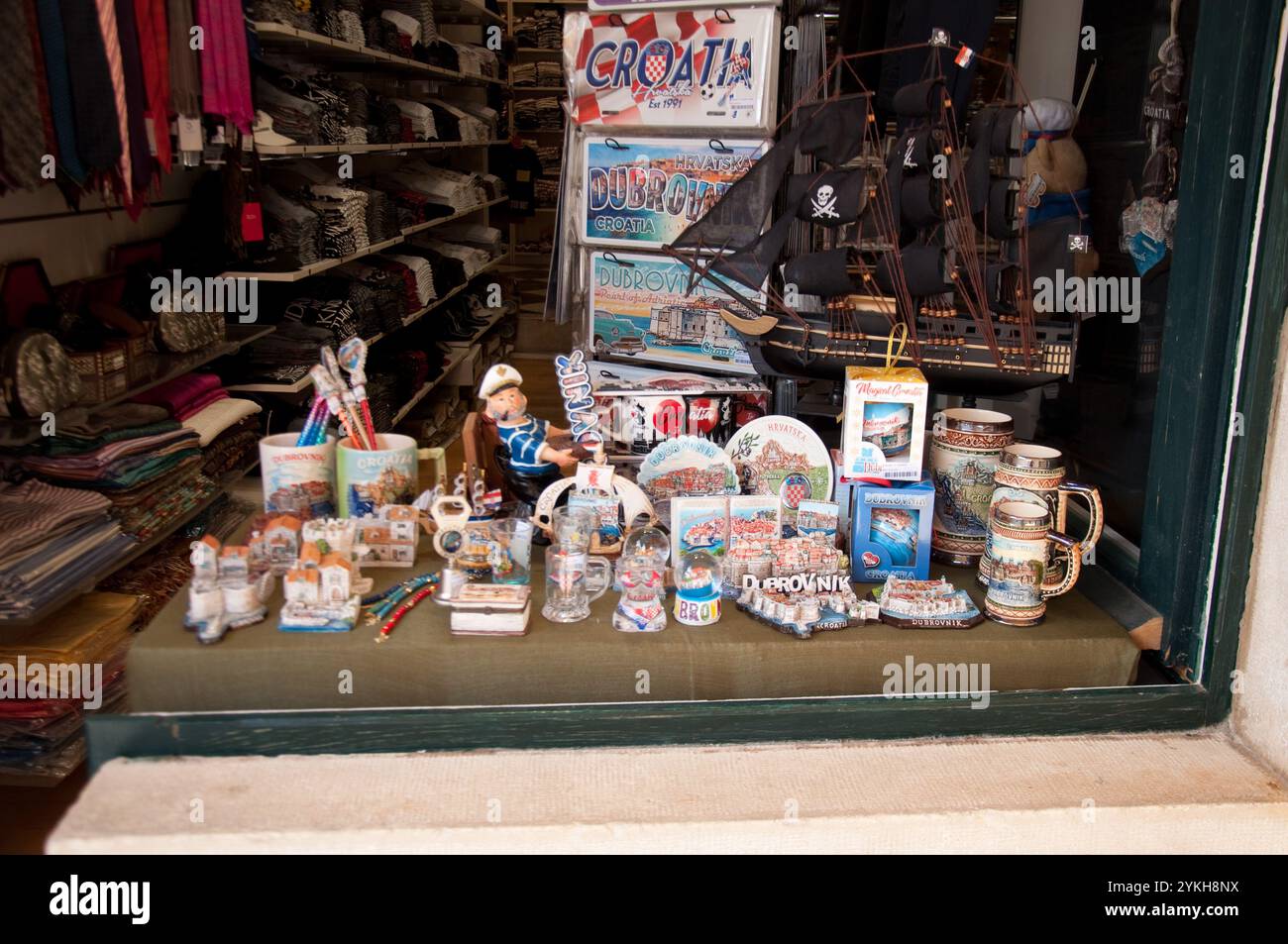 Souvenir- und Souvenirladen, Altstadt, Dubrovnik, Dalmatien, Kroatien, Europa Stockfoto