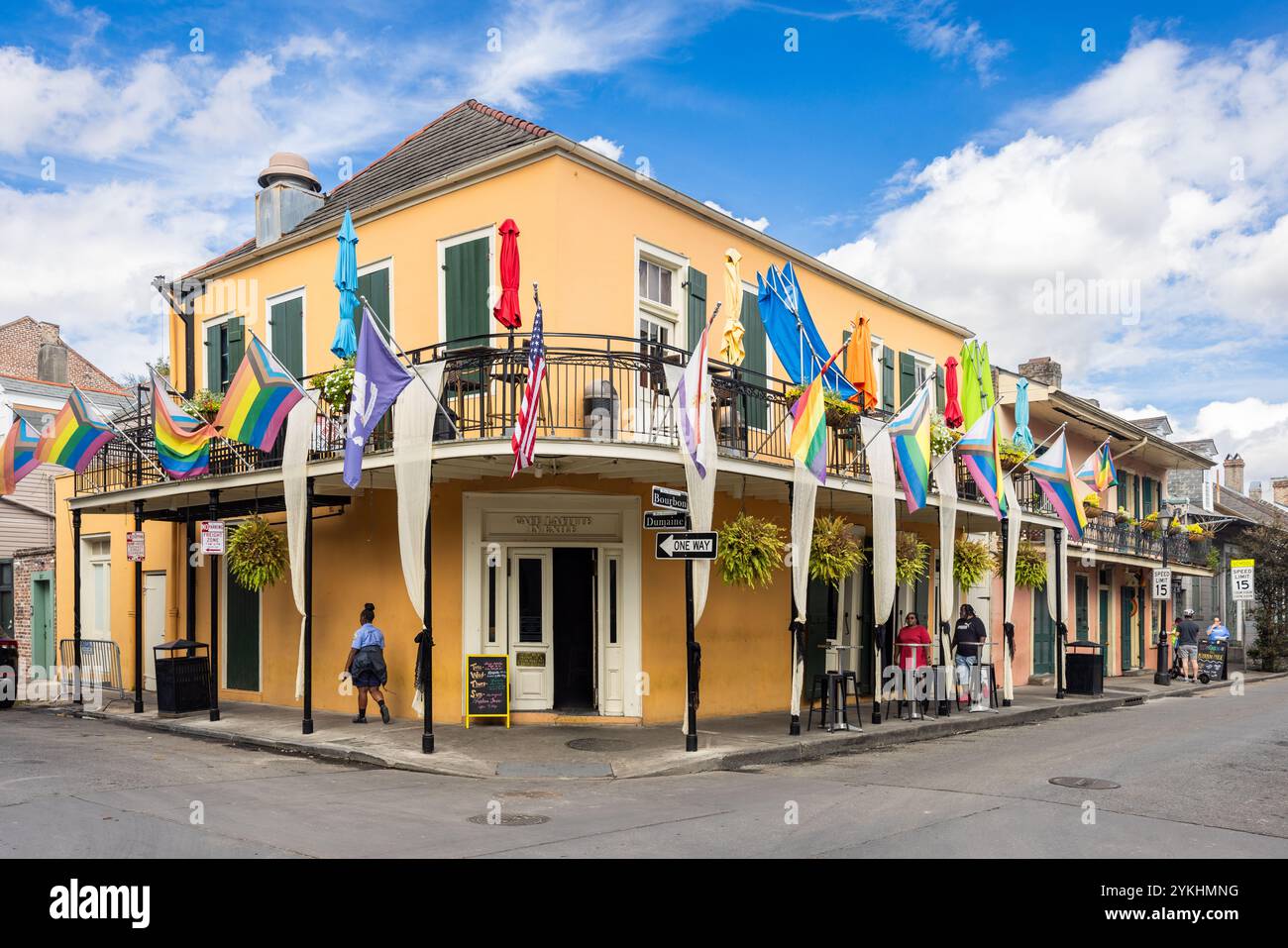 Cafe Lafitte in Exile ist eine Bar im French Quarter von New Orleans, die seit 1933 kontinuierlich betrieben wird. Es behauptet, einer der ältesten Kontinuous zu sein Stockfoto