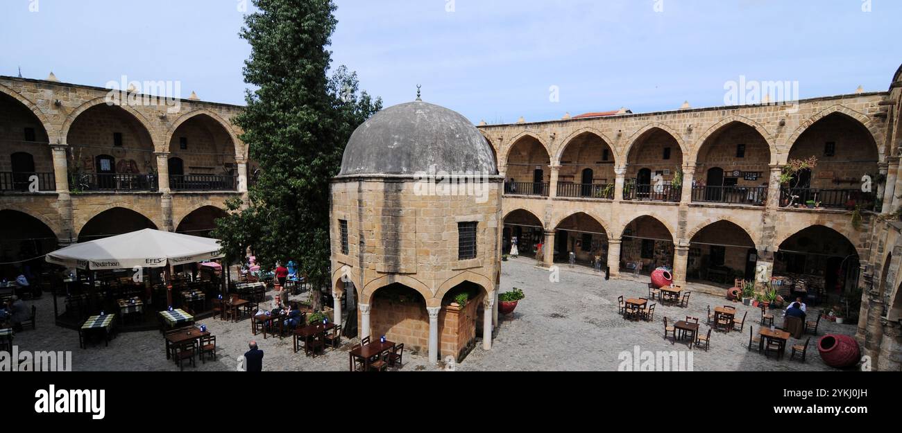 Das Great Inn in Nikosia, Nordzypern, wurde 1572 von den Osmanen erbaut. Stockfoto