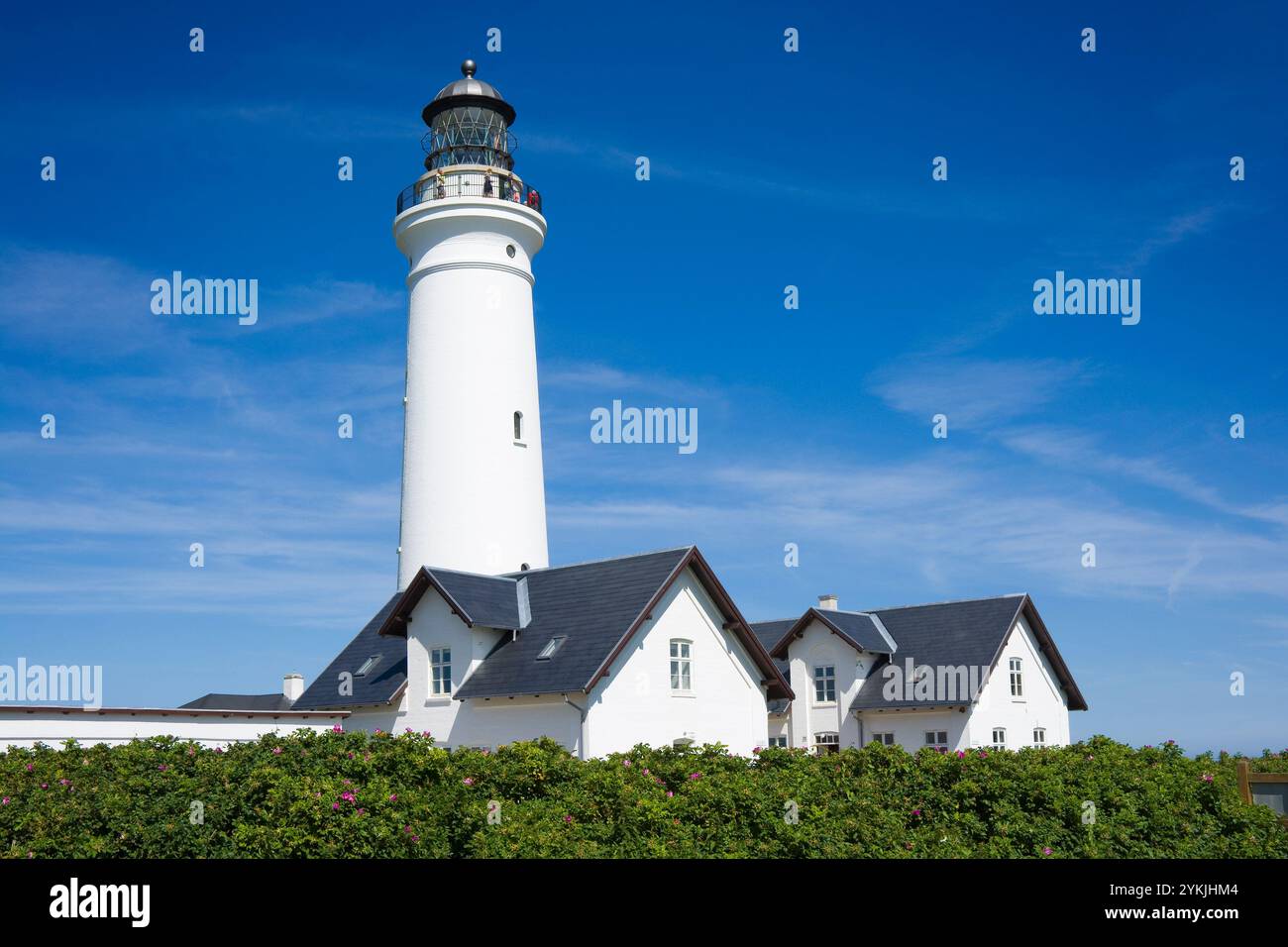 Hirtshals Leuchtturm im nördlichen Teil der Halbinsel Jütland in Dänemark Stockfoto