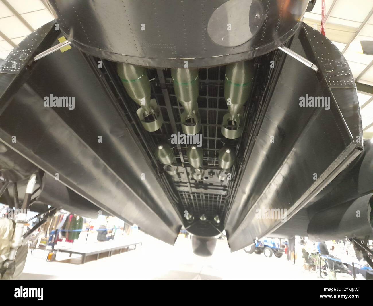 World war 2 Avro Lancaster, auch bekannt als Just Jane, Lancaster Bomber im Lincolnshire Aviation Heritage Centre in East Kirkby, nahe Spilsby in Lincolnshire Stockfoto