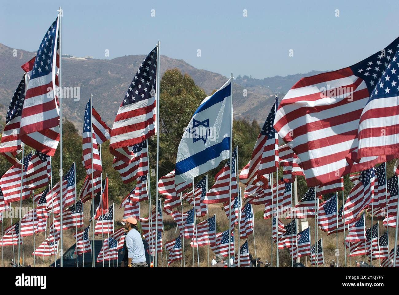 Die Pepperdine University ehrt das Gedenken an die unschuldigen Männer und Frauen, die bei den tragischen Angriffen auf die Vereinigten Staaten am 11/01 in New ihr Leben verloren haben Stockfoto