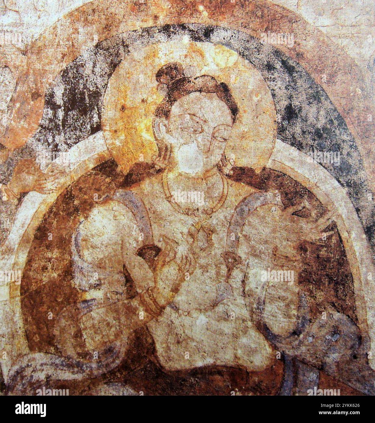 Bodhisattva, Decke der Nische des Großen westlichen Buddha, Anfang des 7. Jahrhunderts, Bamiyan. Stockfoto