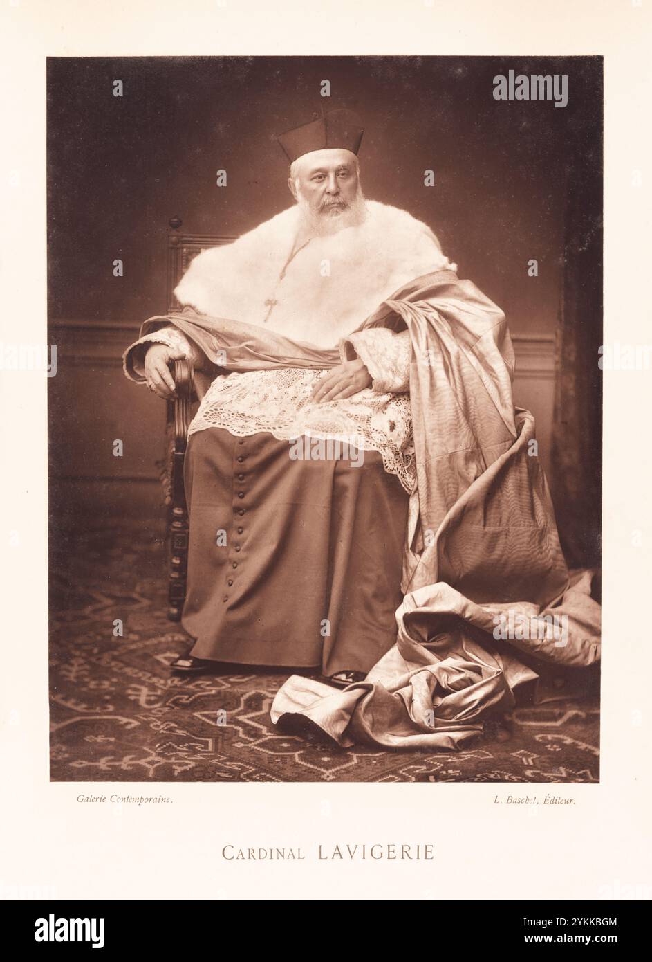 Porträt von Kardinal Lavigerie Vintage Archive Fotografie, ca. 1880er Jahre Stockfoto