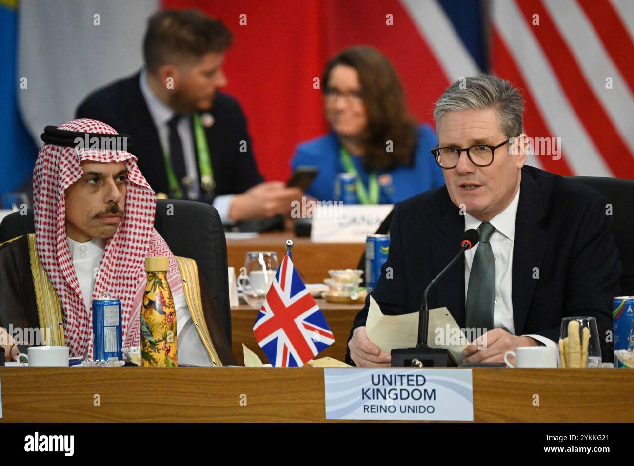Rio De Janeiro, Brasilien. November 2024. Premierminister Keir Starmer während der 2. Sitzung des G20-Gipfels: Reform der Global Governance Institutionen im Museum of Modern Art am 18. November 2024 in Rio de Janeiro, Brasilien. Foto: Alexandre Brum/G20/UPI Credit: UPI/Alamy Live News Stockfoto