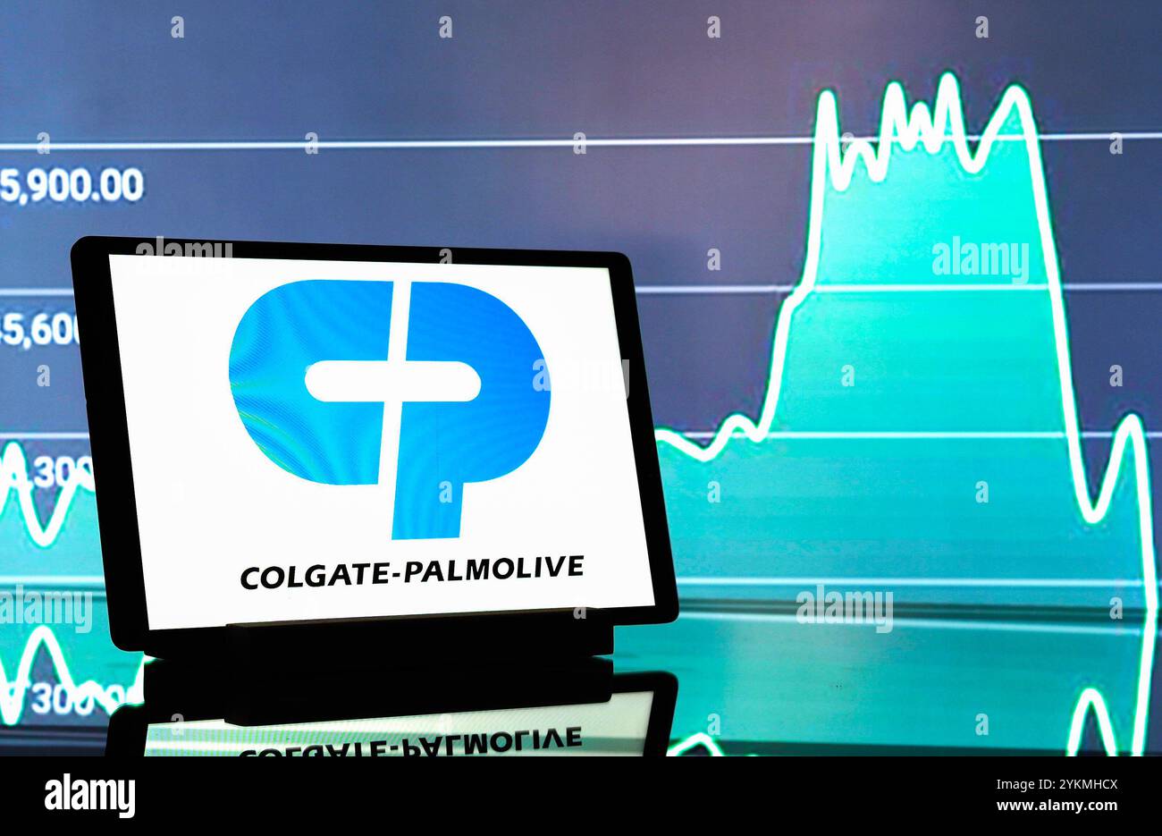 Deutschland. November 2024. In dieser Abbildung ist ein Logo der Firma Colgate-Palmolive auf einem Tablet zu sehen. (Foto von Igor Golovniov/SOPA Images/SIPA USA) *** ausschließlich für redaktionelle Nachrichten *** Credit: SIPA USA/Alamy Live News Stockfoto