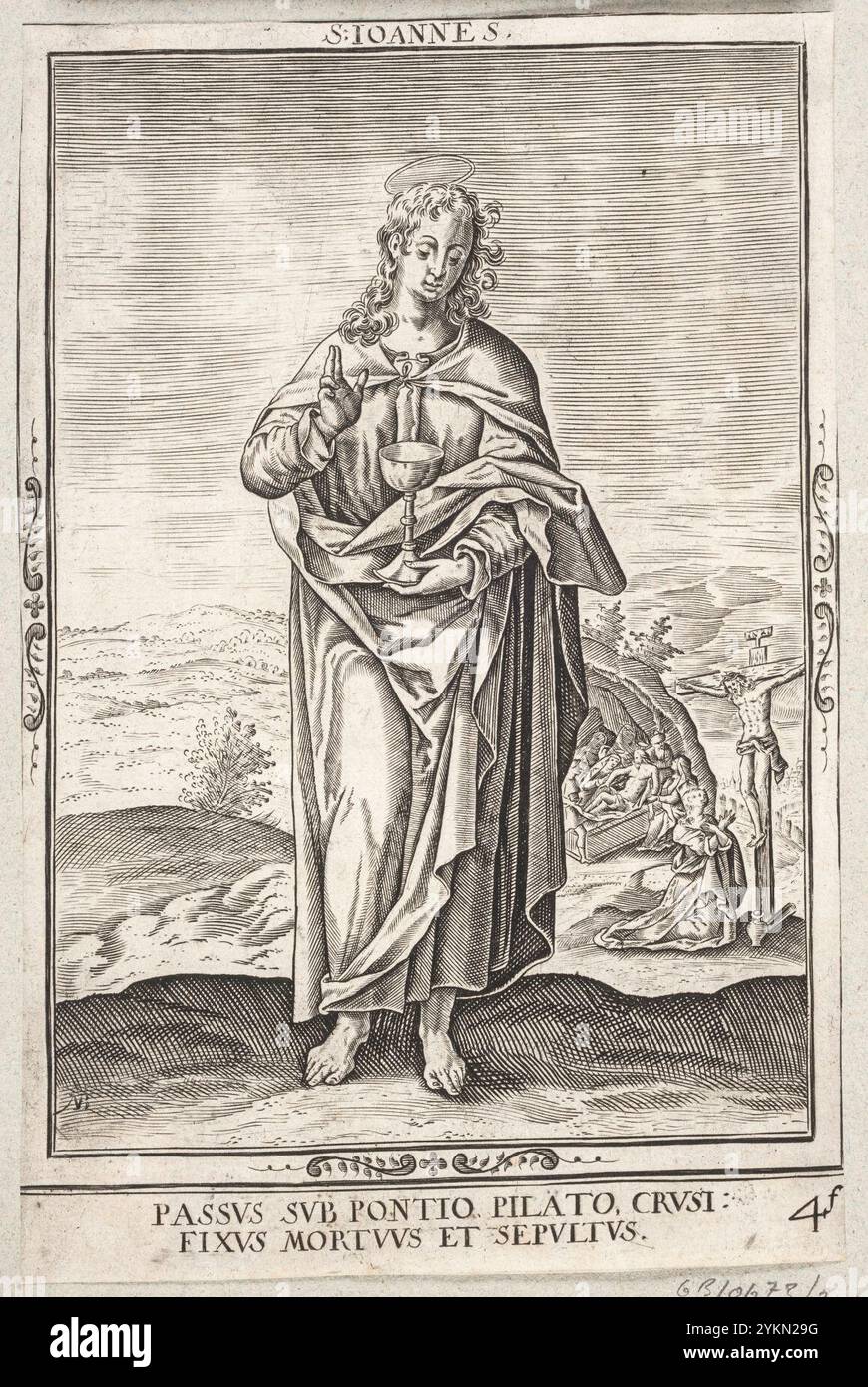 Nicolaes de Bruyn, Sankt Johannes, Stockfoto