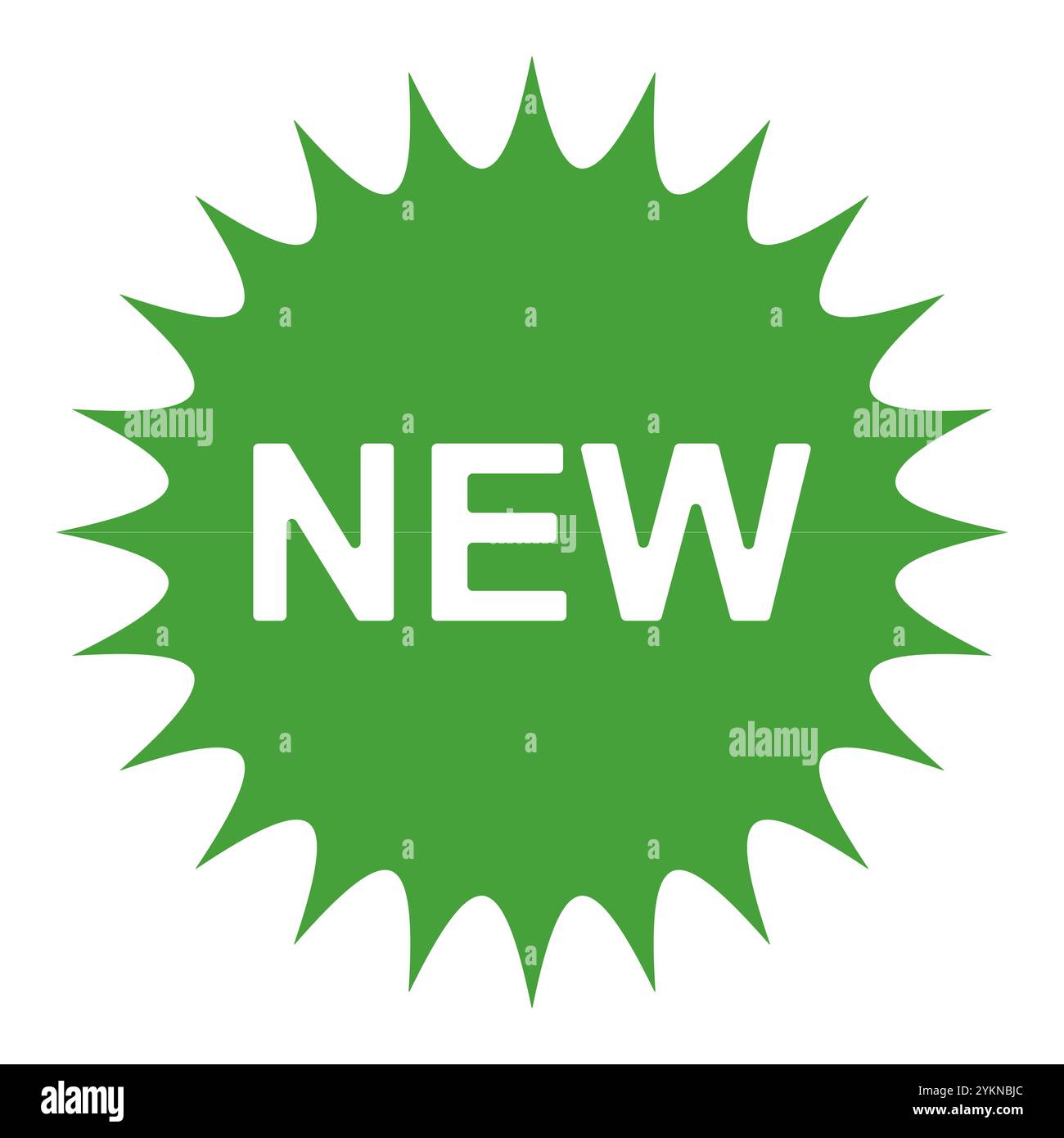 Grün geplatzt neues Etikett, Abzeichen neues Etikett grün, geplatzt starburst Stock Vektor