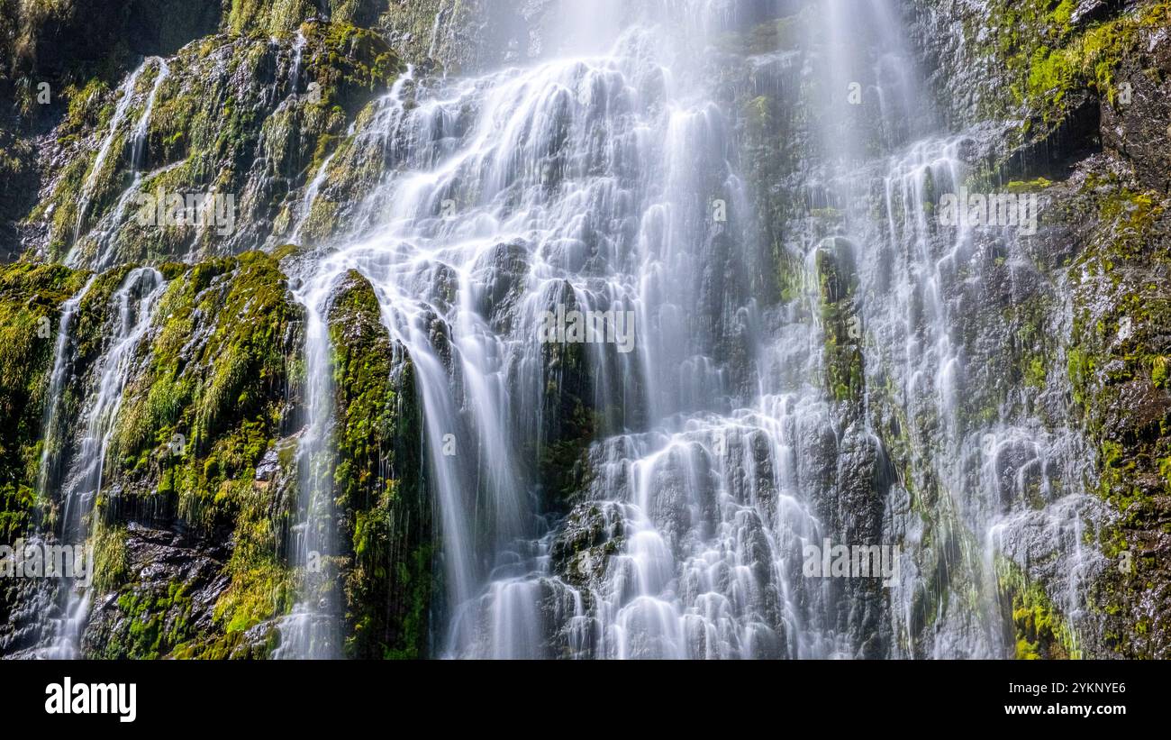 Devils Punchbowl Wasserfall, Arthur's Pass Nationalpark, Neuseeland Stockfoto