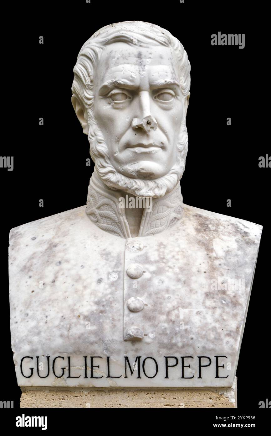 Guglielmo Pepe (1783–1855) war ein italienischer General, Patriot und Historiker, der in der Armee der beiden Sizilien diente Stockfoto