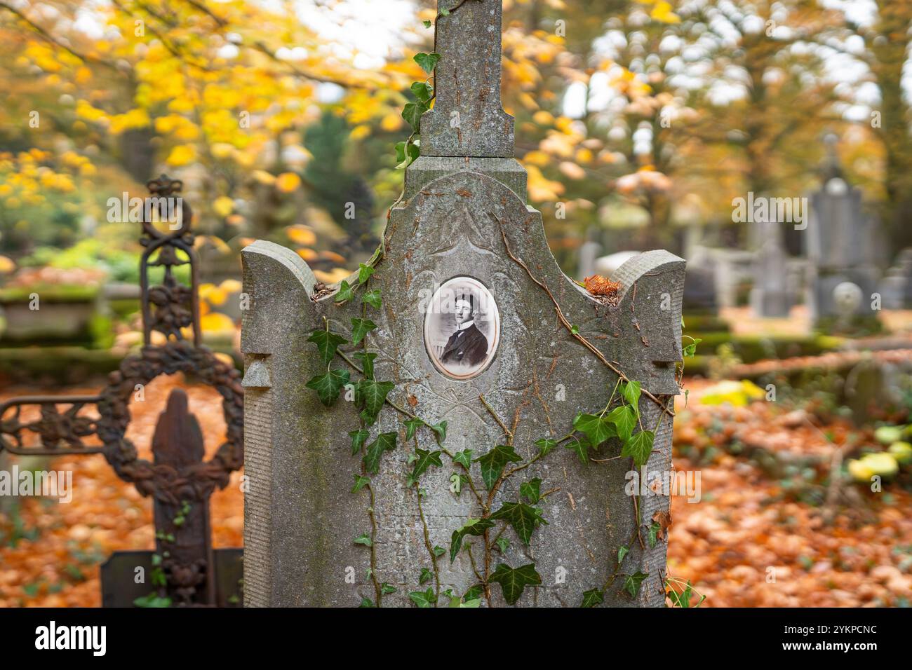 Alte Friedhofsstadt Hasselt in Belgien Stockfoto