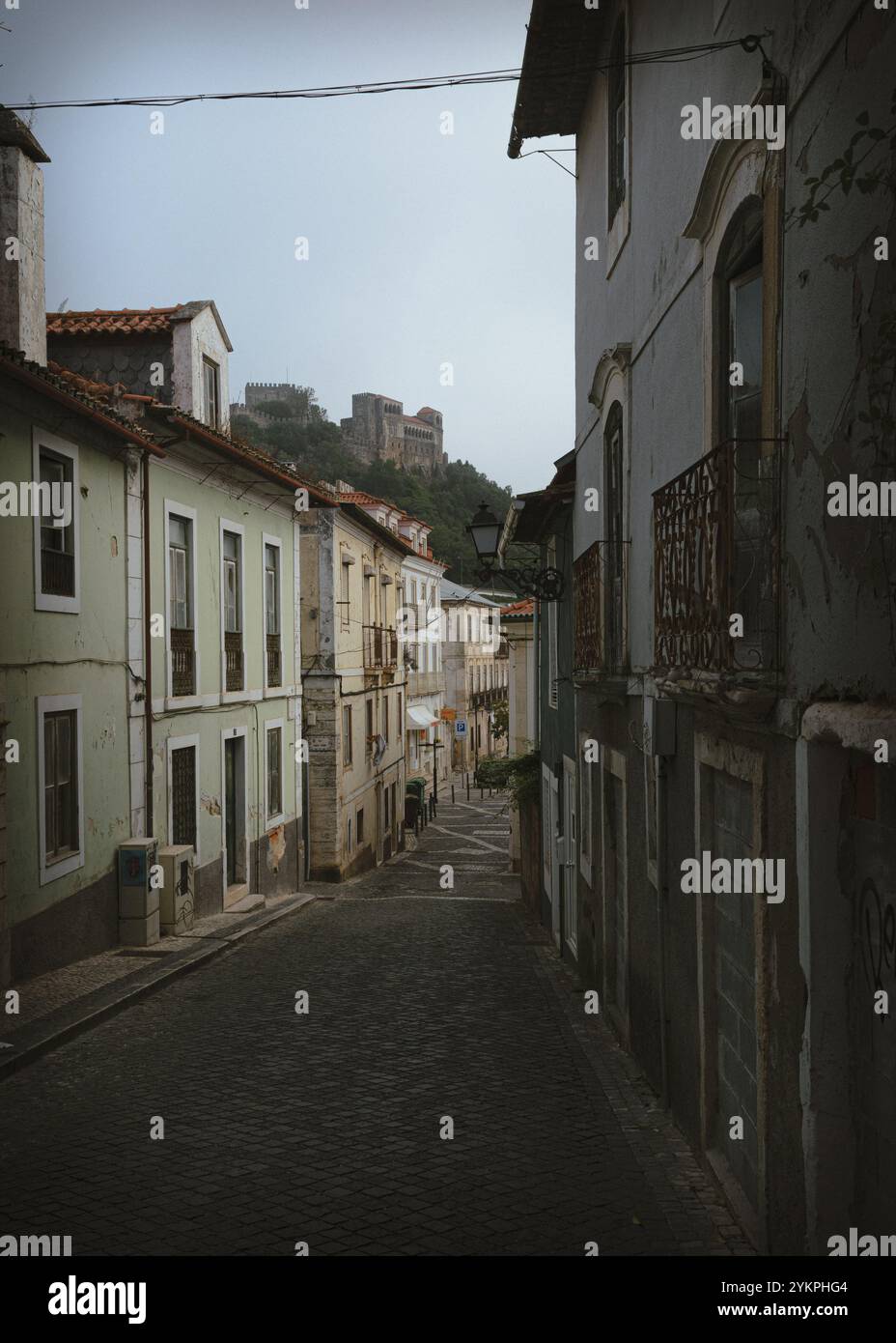 Spaziergang durch die Straßen der Altstadt in Richtung Schloss Stockfoto