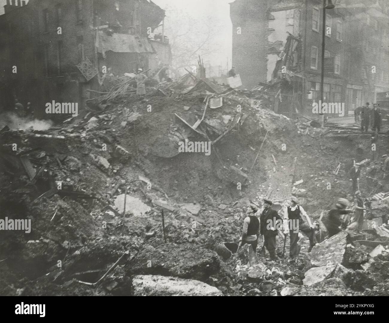 Bombenanschlag auf London, England. 1939-1945 Stockfoto