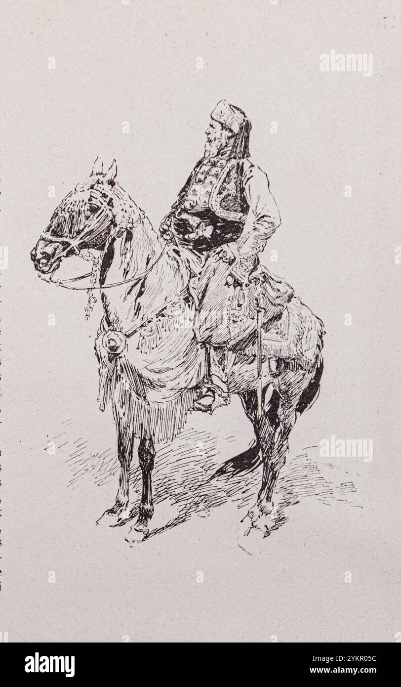 Brüssel Internationale Ausstellung von 1897, Pavillon Bosnien-Herzegowina. Bashi-bazouk die Brüsseler Internationale Ausstellung (französisch: Exposition Internationale de Bruxelles, Niederländisch: Wereldtentoonstelling te Brussel) von 1897 war eine Weltmesse, die vom 10. Mai 1897 bis zum 8. November 1897 in Brüssel stattfand. 27 Teilnehmerländer und schätzungsweise 7,8 Millionen Menschen. Stockfoto