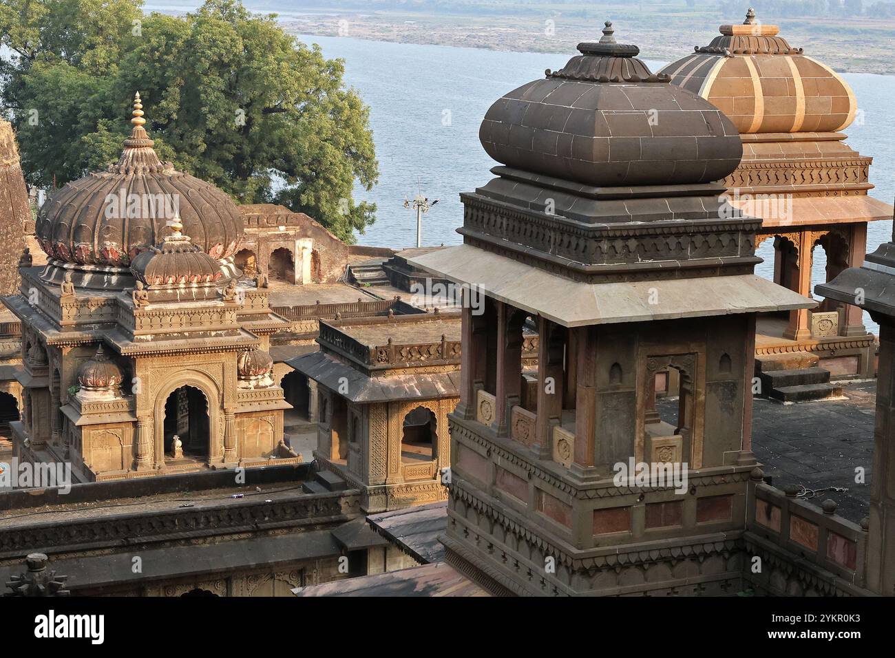 Ahilya Fort in Maheshwar, Madhya Pradesh, Indien Stockfoto