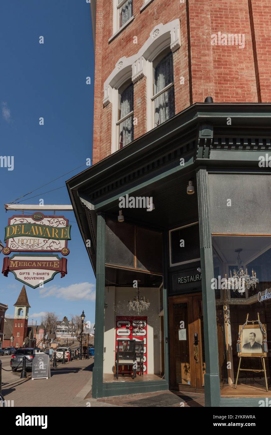 Historisches Delaware Hotel in der Bergbaustadt Leadville, Colorado, USA. Stockfoto