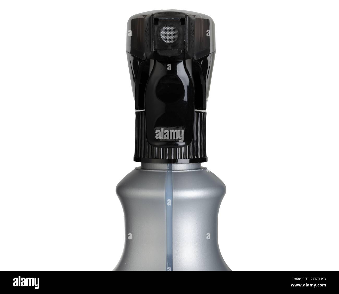 Sprühflasche mit schwarzer Düse in Nahaufnahme auslösen Stockfoto